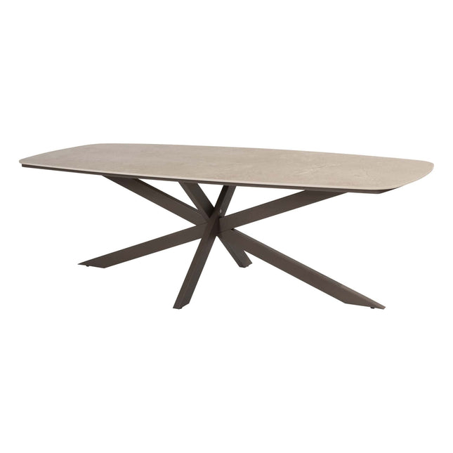 4 Seasons Outdoor Bernini dining stoel + Taste 4SO Prado tafel met keramisch tafelblad barrel terre 240 cm