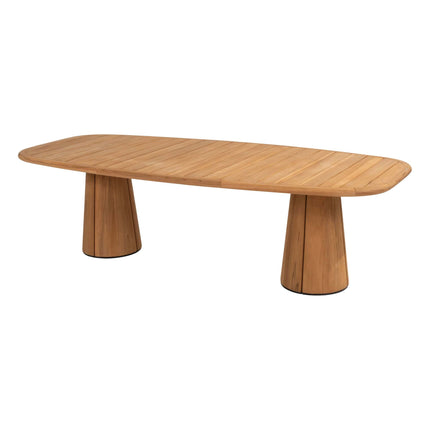 Taste 4SO Puglia low dining stoel + Capri low dining tafel barrel teak 240 cm