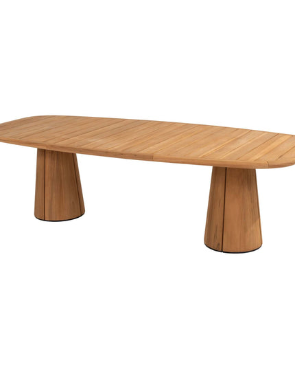 Taste 4SO Puglia low dining stoel + Capri low dining tafel barrel teak 240 cm