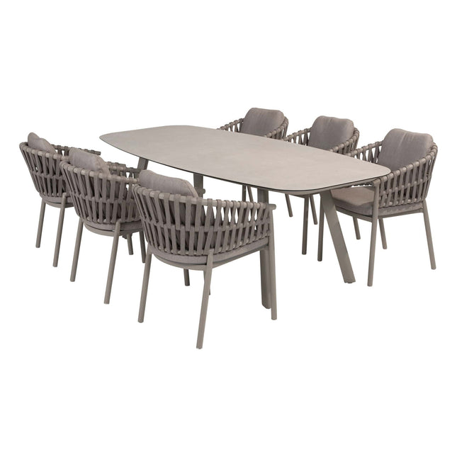 Taste 4SO Catalana dining stoel + Manolo tafel cloud met geprint keramiek tafelblad 240 cm