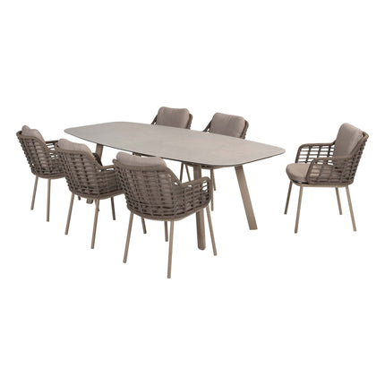 Taste 4 SO Puglia dining stoel + Manolo tafel latte met geprint keramiek tafelblad 240 cm - Image 1