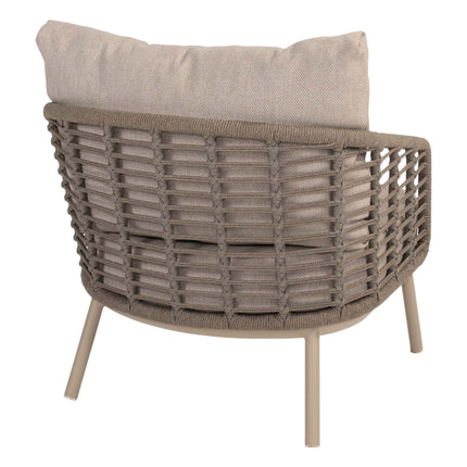 Taste 4SO Puglia loungeset 3-zits loungebank + 2x lounge stoel + Demi set van 2 salontafels latte