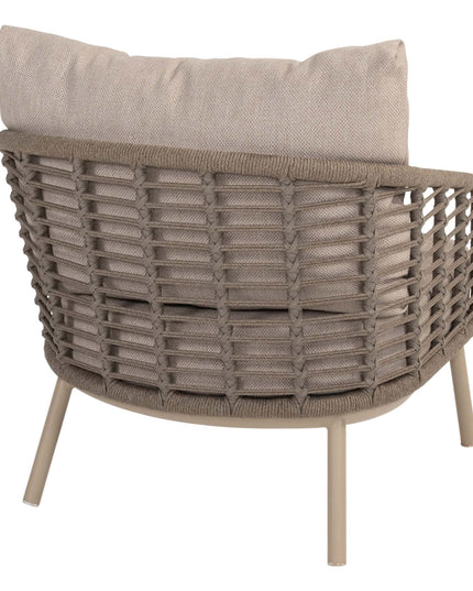 Taste 4SO Puglia loungeset 3-zits loungebank + 2x lounge stoel + Demi set van 2 salontafels latte