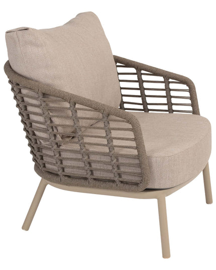 Taste 4SO Puglia loungeset 3-zits loungebank + 2x lounge stoel + Demi set van 2 salontafels latte