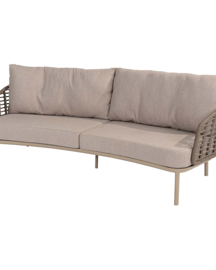 Taste 4SO Puglia loungeset 3-zits loungebank + 2x lounge stoel + Demi set van 2 salontafels latte