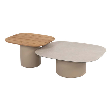 Taste 4SO Puglia loungeset 3-zits loungebank + 2x lounge stoel + Demi set van 2 salontafels latte