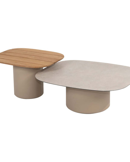 Taste 4SO Puglia loungeset 3-zits loungebank + 2x lounge stoel + Demi set van 2 salontafels latte