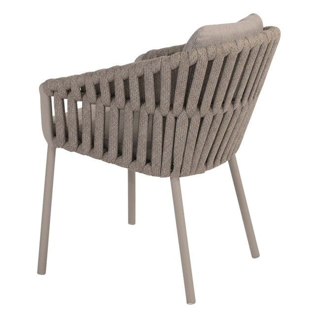 Taste 4SO Owen dining stoel (6 st.) + Donato eettafel Ø 160 cm cloud + lazy susan