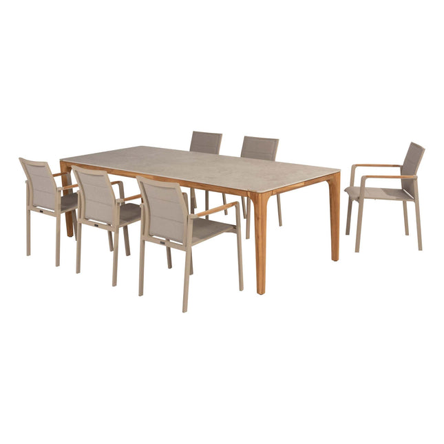 Taste 4SO Cortina dining + Liam eettafel met keramisch tafelblad 240 cm