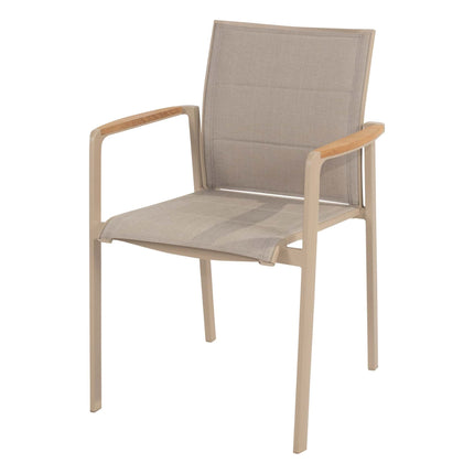 Taste 4SO Cortina dining + Liam eettafel teak 180 x 100 cm