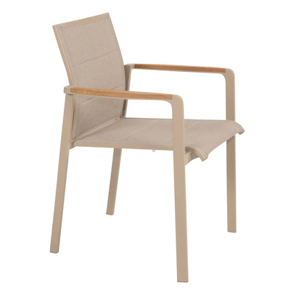 Taste 4SO Cortina dining + Liam eettafel teak 180 x 100 cm