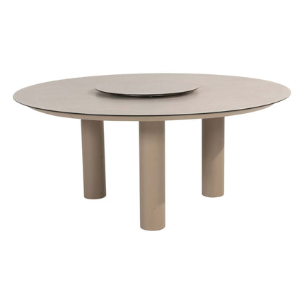 4 Seasons Outdoor Tuinset Sardinia low dining stoel + Taste 4SO Donato low dining tafel 160 cm Ø latte