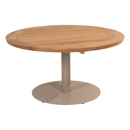 4 Seasons Outdoor Tuinset Comino low dining stoel + Taste 4SO Saba low dining  latte onderstel met teak tafel 130 Ø cm