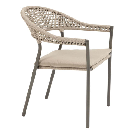 Taste 4SO Sienna dining + Sarah tafel met geprint keramiek tafelblad 120 cm Ø terre - Image 8
