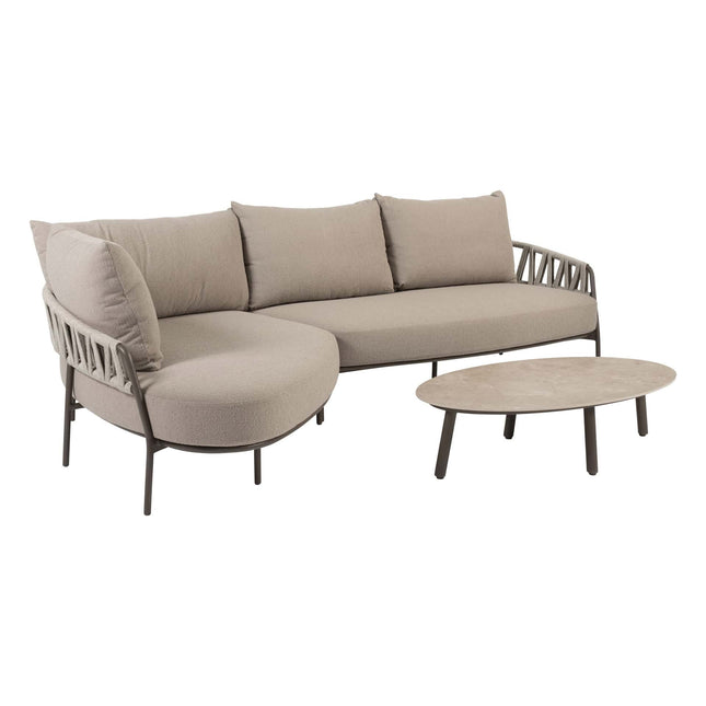 Taste 4SO Calma chaise lounge bank + salute tafel 120×65 cm terre - Image 1
