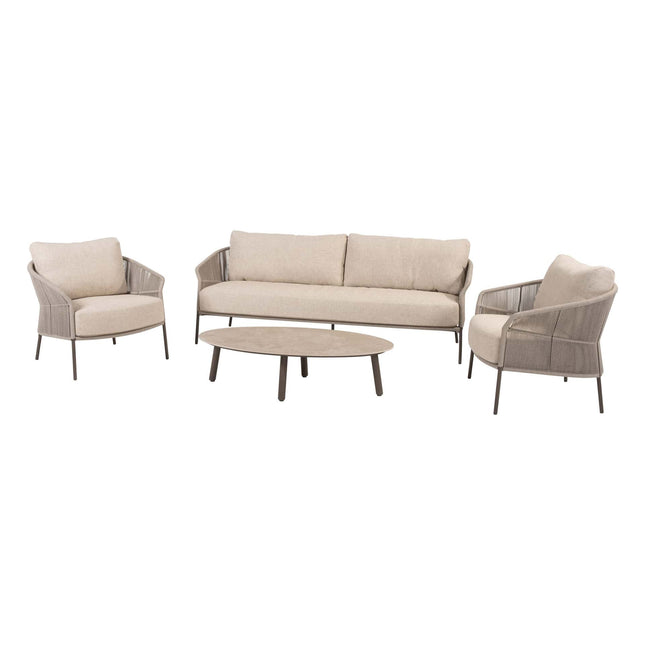 Taste 4SO Florence 3-zits bank + 2x lounge stoel + Salute salontafel 120×65 cm - Image 1