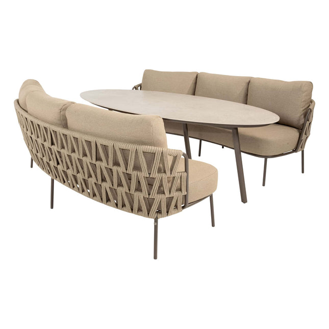 4 Seasons Outdoor Mallorca 3-seater low dining set Terre + Taste 4SO Salute low dining tafel 220 cm - Image 1