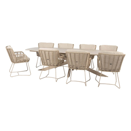 4 Seasons Outdoor Fabrice dining set Latte + Taste 4SO Prado tafel Latte 300 cm - Image 1