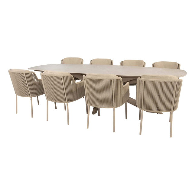 4 Seasons Outdoor Bernini dining latte + Taste 4SO Prado tafel met keramiek blad latte 300 cm - Image 1