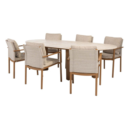 4 Seasons Outdoor Safina dining stoel + Taste 4SO Estate mango shape tafel - Image 1