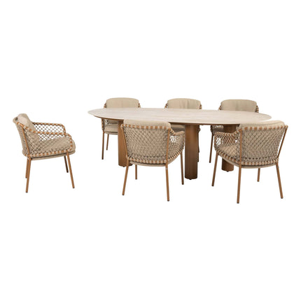4 Seasons Outdoor Martinique dining set Amber + Taste 4SO Estate mango shape tafel - Image 7