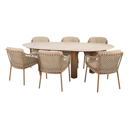 4 Seasons Outdoor Martinique dining set Amber + Taste 4SO Estate mango shape tafel - Image 5