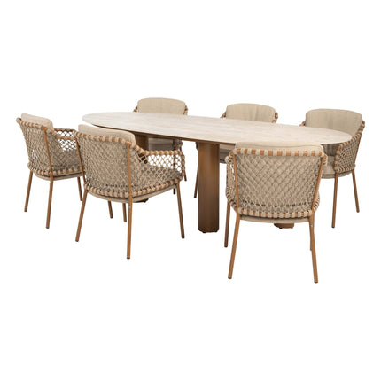 4 Seasons Outdoor Martinique dining set Amber + Taste 4SO Estate mango shape tafel - Image 1