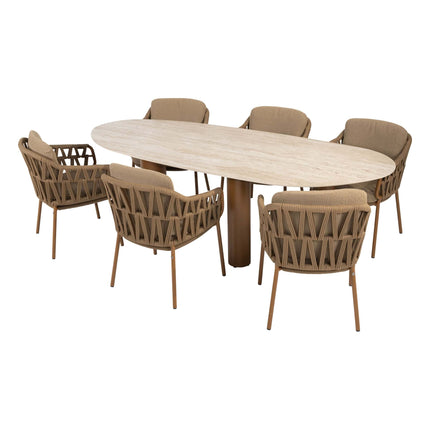 4 Seasons Outdoor Biarritz dining Amber + Taste 4SO Estate tafel met keramisch blad Amber 240 cm - Image 5