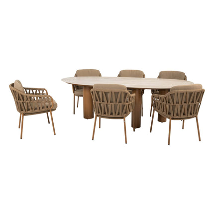 4 Seasons Outdoor Biarritz dining Amber + Taste 4SO Estate tafel met keramisch blad Amber 240 cm - Image 8