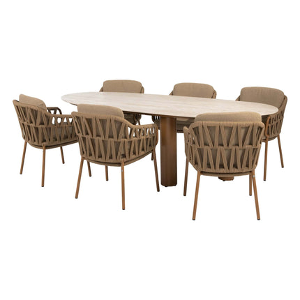 4 Seasons Outdoor Biarritz dining Amber + Taste 4SO Estate tafel met keramisch blad Amber 240 cm - Image 1