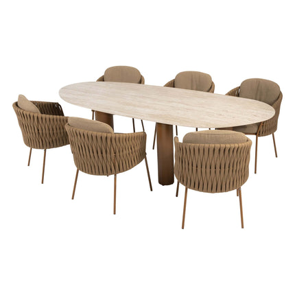 4 Seasons Outdoor Molina dining stoel + Taste 4SO Estate mango shape tafel Amber - Image 1