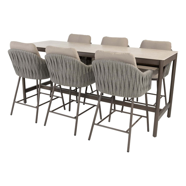Taste 4SO Cannes high dining + Soho tafel met keramiek tafelblad 220×75 cm terre - Image 1