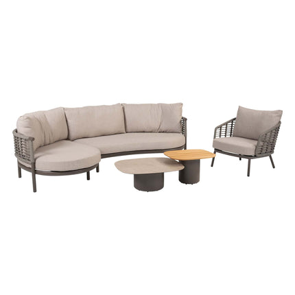 Taste 4SO Puglia modulaire set terre + lounge stoel incl. 2 kussens + Demi set van 2 salontafels - Image 1