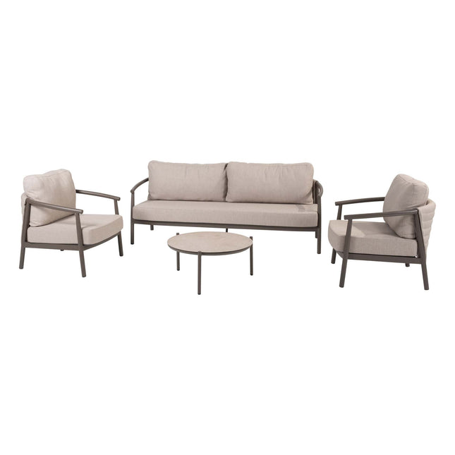 Taste 4SO Barolo loungeset: 3-zits bank + 2x lounge stoel + Vic 73 cm Ø salontafel - Image 1