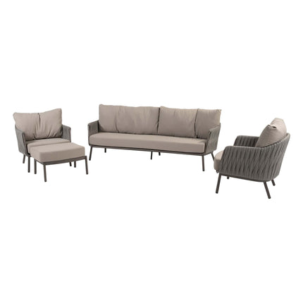 Taste 4SO Cannes loungeset: 3-zits bank + 2x lounge stoel + voetstoel - Image 1