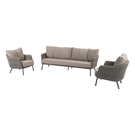 Taste 4SO Cannes loungeset: 3-zits bank + 2x lounge stoel - Image 1