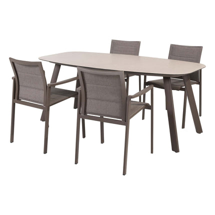 Taste 4SO Cortina dining + Manolo tafel terre met geprint keramiek tafelblad 180 cm - Image 1