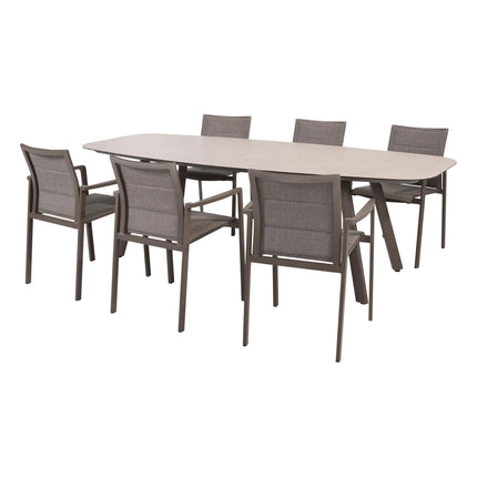 Taste 4SO Cortina dining + Manolo tafel terre met geprint keramiek tafelblad 240 cm - Image 1