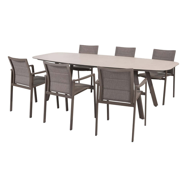 Taste 4SO Cortina dining + Manolo tafel terre met geprint keramiek tafelblad 240 cm - Image 1