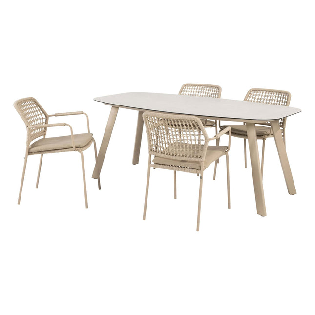Taste 4SO Barista dining latte + Manolo tafel latte met geprint keramiek tafelblad 180 cm - Image 2