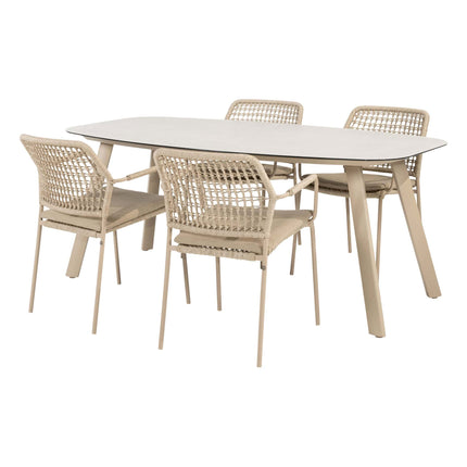 Taste 4SO Barista dining latte + Manolo tafel latte met geprint keramiek tafelblad 180 cm - Image 1