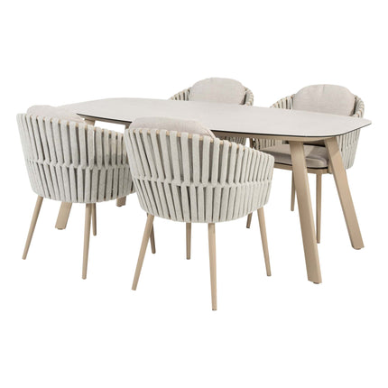 Taste 4SO Eva dining + Manolo tafel latte met geprint keramiek tafelblad 180 cm - Image 1