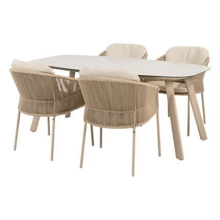 Taste 4SO Florence dining + Manolo tafel latte met geprint keramiek tafelblad 180 cm - Image 1