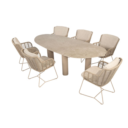 4 Seasons Outdoor Fabrice dining set Latte + Taste 4SO Estate tafel Latte 240 cm - Image 6