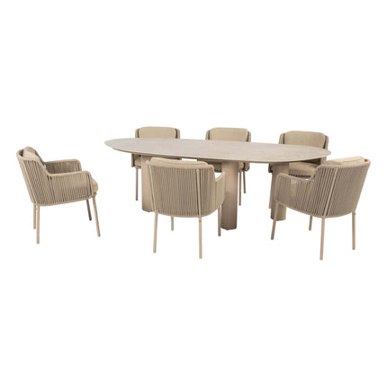 4 Seasons Outdoor Bernini dining latte + Taste 4SO Estate tafel met keramisch blad latte 240 cm - Image 6