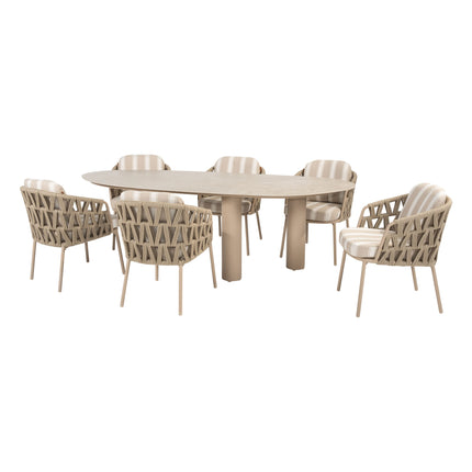 4 Seasons Outdoor Beverly dining + Taste 4SO Estate tafel met keramisch blad Latte 240 cm - Image 5