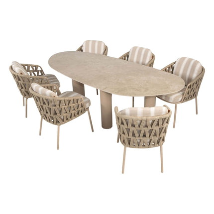 4 Seasons Outdoor Beverly dining + Taste 4SO Estate tafel met keramisch blad Latte 240 cm - Image 1