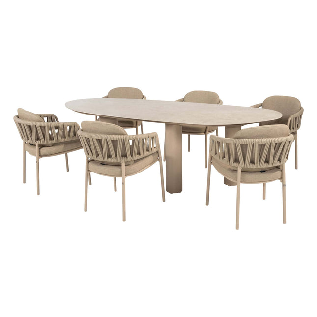 Taste 4SO Calma dining latte + Estate tafel met keramisch blad Latte 240 cm - Image 1