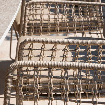 Taste 4SO Albano dining stoel (6 st.) + Prado tafel met keramisch tafelblad barrel latte 240 cm