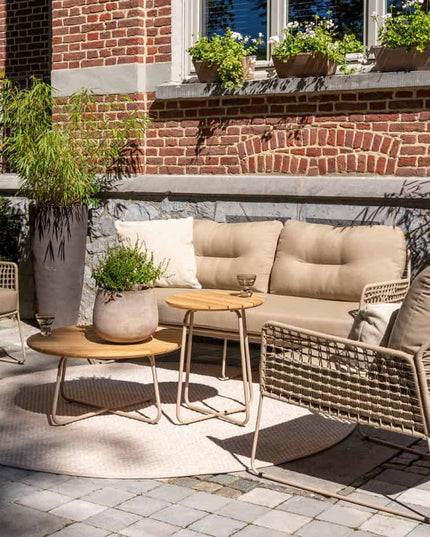 4 Seasons Outdoor Taste 4SO Albano loungeset + Verdi salontafel 73 Ø cm latte